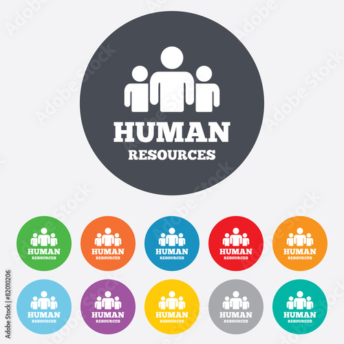 Human resources sign icon. HR symbol