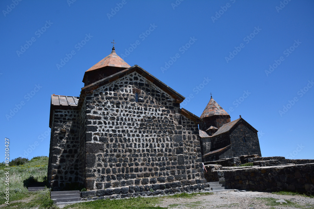 Fototapeta premium part of the temple ensemble on Sevan lake