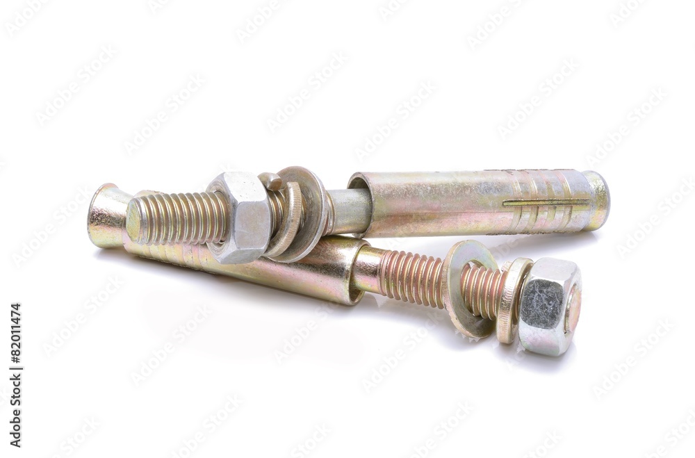 Expansion anchor on a white background Expansion anchor on a white background
