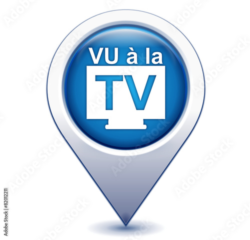 vu à la télévision sur marqueur géolocalisation bleu