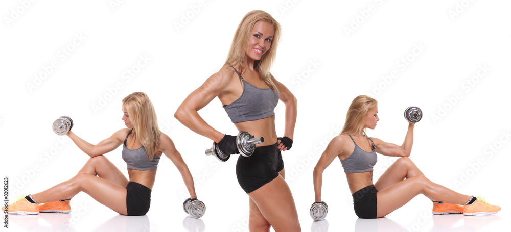 Fitness and Exercise Female Bodybuilder