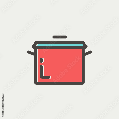 Casserole thin line icon