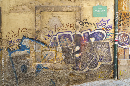 Street graffiti on a wall