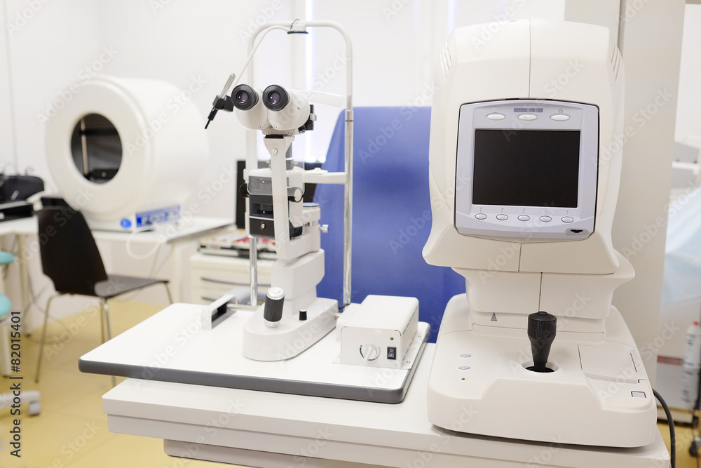 sight check equipment in an oculist office