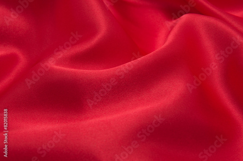 red satin or silk fabric as background