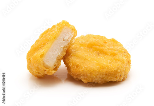 Chicken nuggets isolated on white 