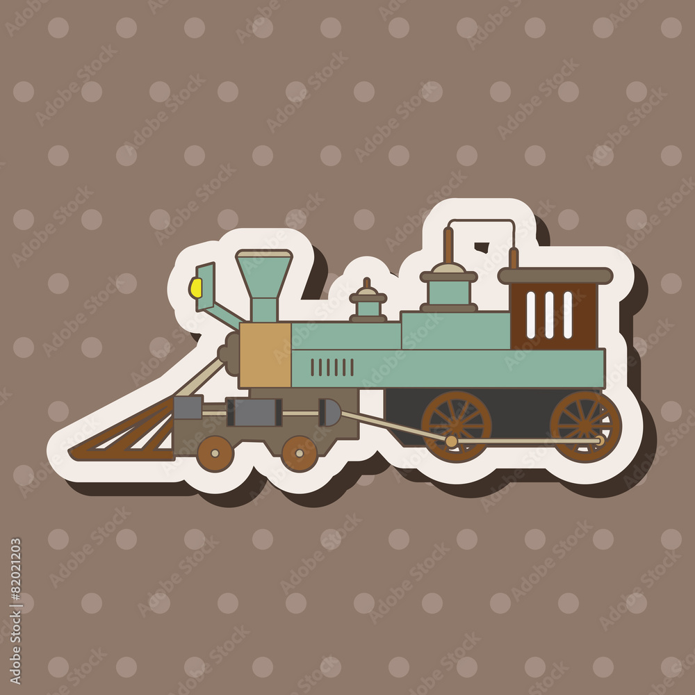 Obraz premium transportation train theme elements vector,eps