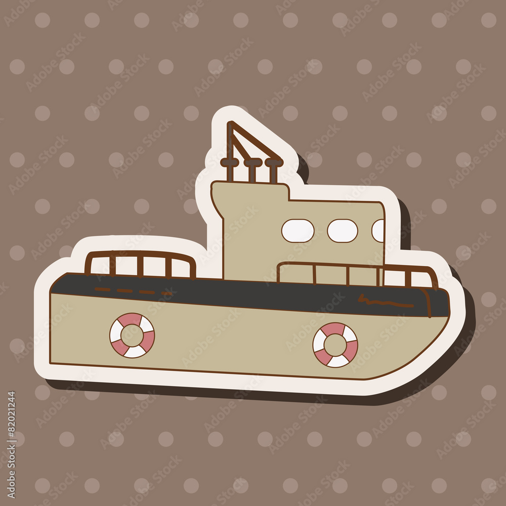 Obraz premium Transportation boat theme elements vector,eps