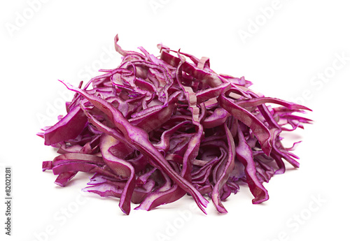 Red cabbage slice heap