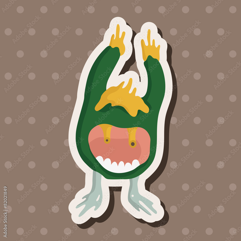 Naklejka premium monster cartoon theme elements vector,eps