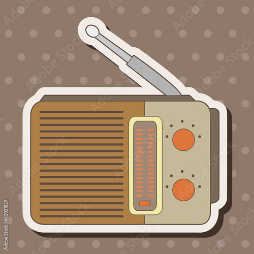 radio theme elements vector,eps