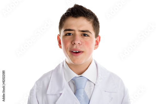 Boy doctor complaining