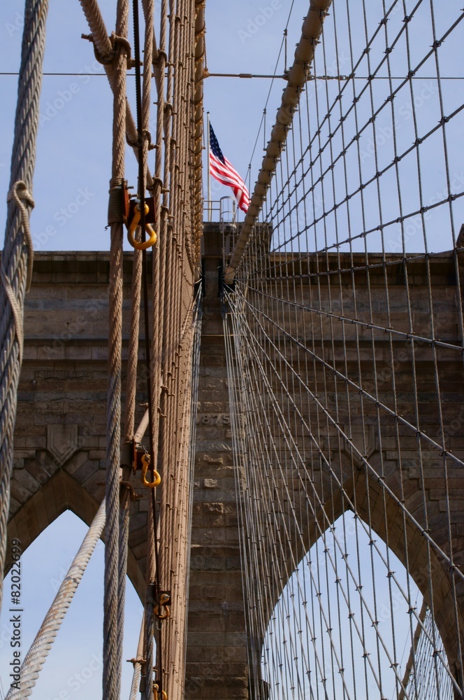 Fototapeta premium Most Brookliński - widok ze środka.