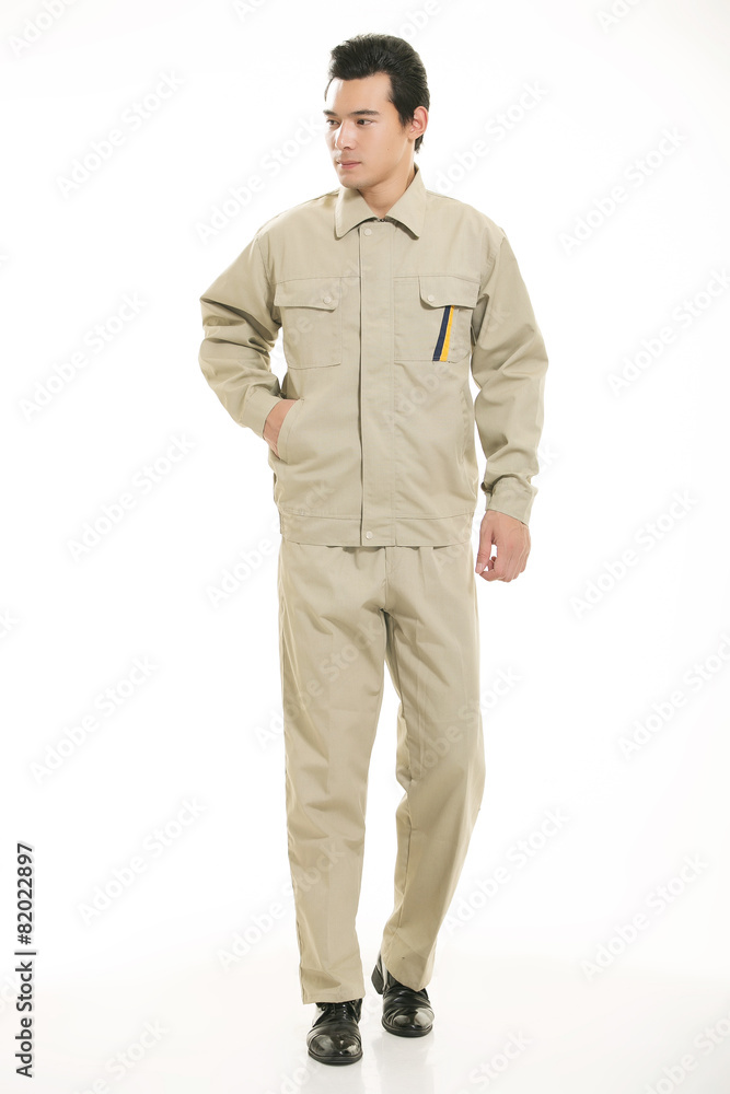 The young engineer various occupation clothing standing in front The young engineer various occupation clothing standing in front