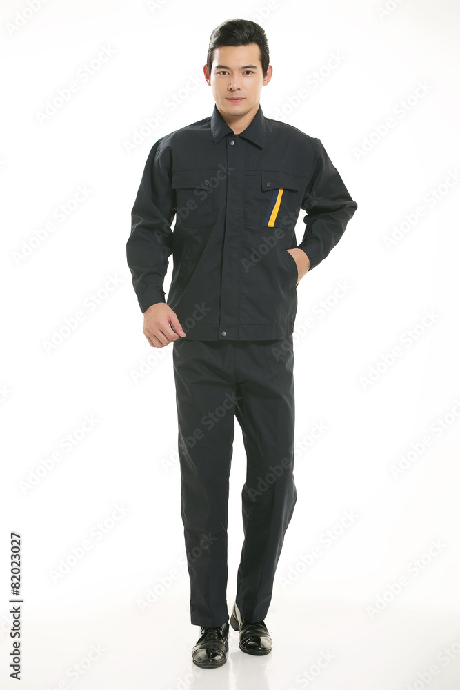 The young engineer various occupation clothing standing in front The young engineer various occupation clothing standing in front