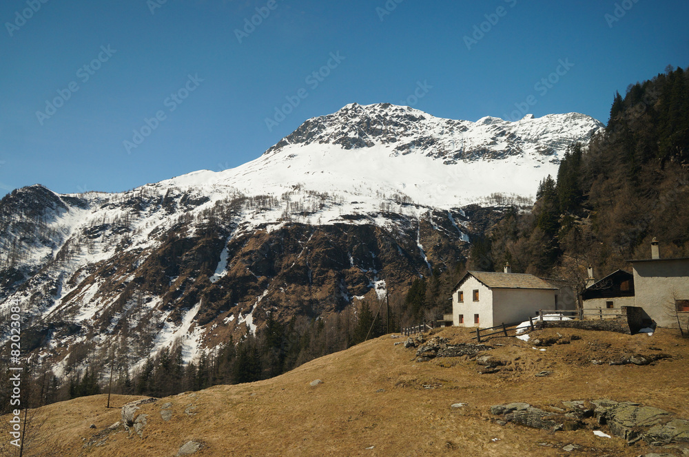 View along the way from  Switzerland to Tirano by Bernina expres