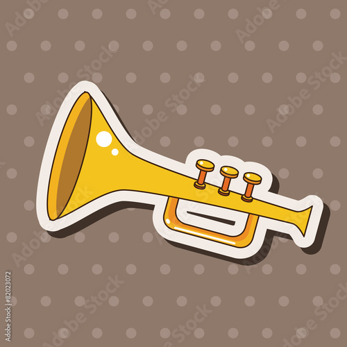 music trumpet theme elements vector,eps