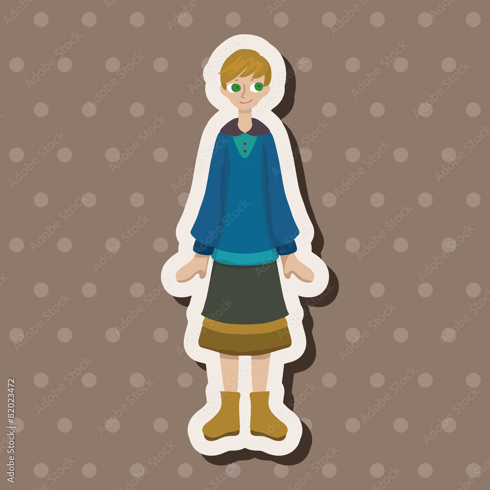 lady girl cartoon theme elements lady girl cartoon theme elements