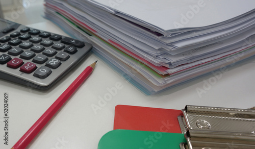 Wallpaper Mural Pile of paperwork  and office supply Torontodigital.ca