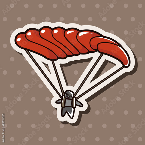 Hang gliding theme elements vector,eps