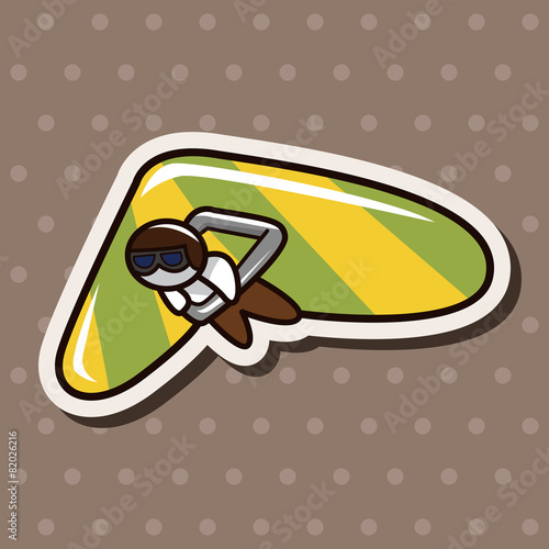 Hang gliding theme elements vector,eps