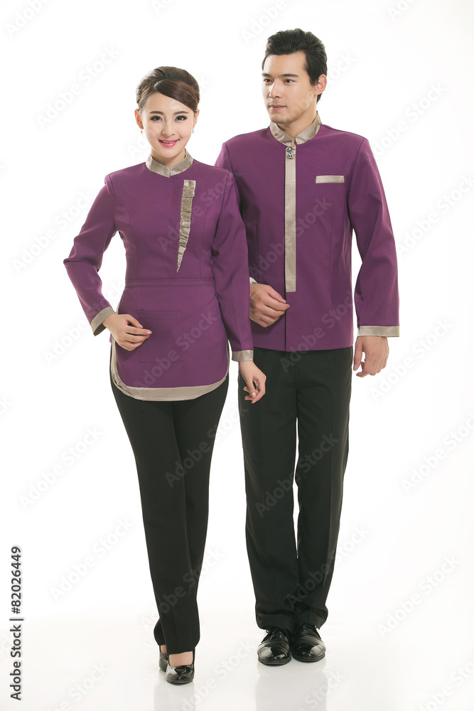 Wear clothing occupation Chinese waiters Wear clothing occupation Chinese waiters
