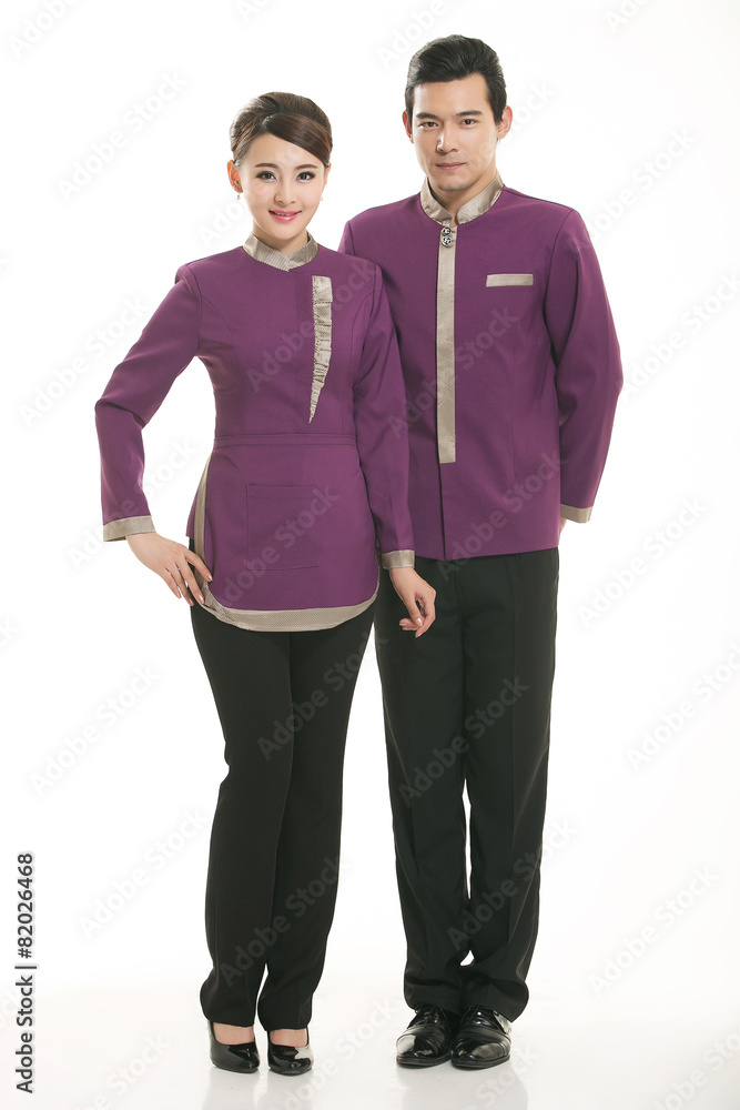 Wear clothing occupation Chinese waiters Wear clothing occupation Chinese waiters
