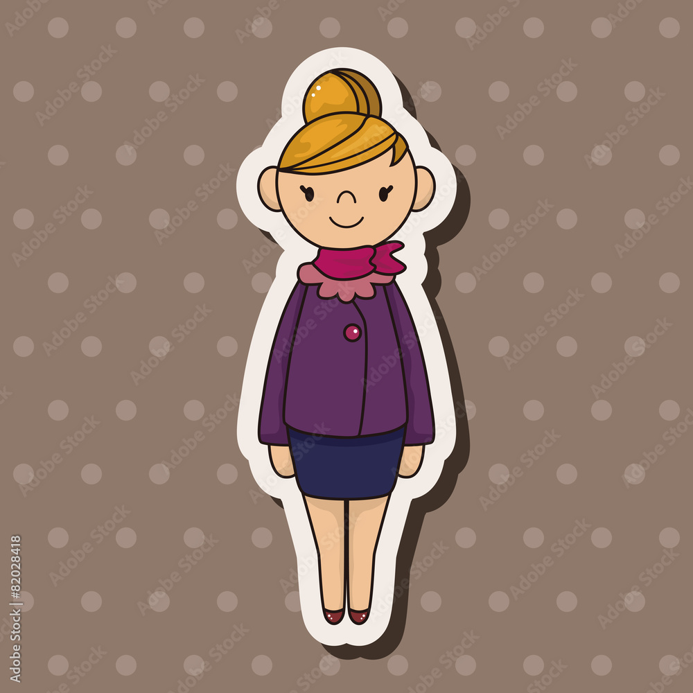 lady girl cartoon theme elements vector,eps lady girl cartoon theme elements vector,eps