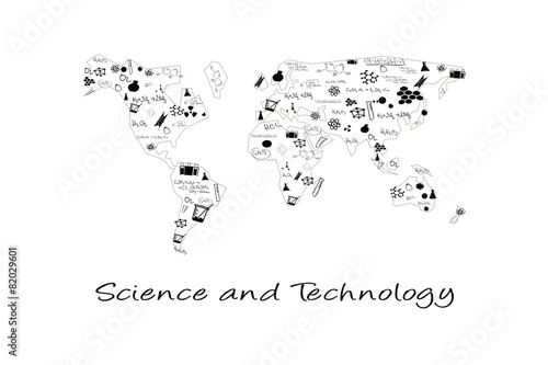 The science and technology on world map