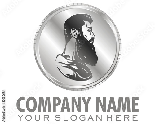 man beard logo image vector