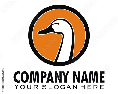 duck goose logo image vector