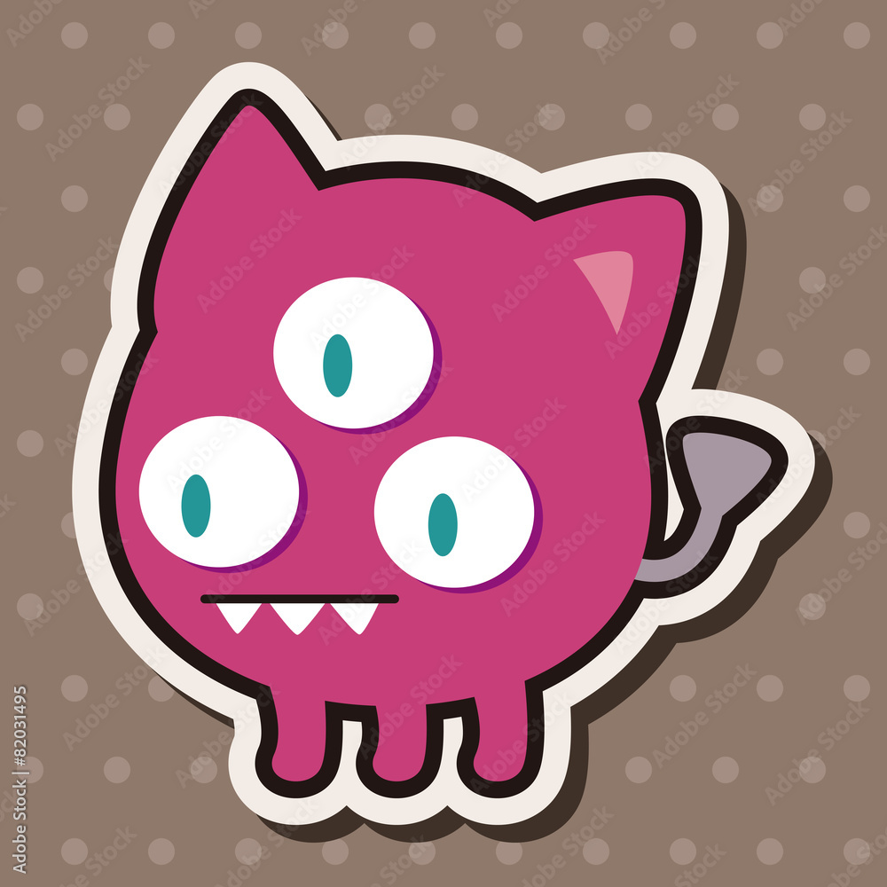 monster cartoon theme elements vector,eps monster cartoon theme elements vector,eps