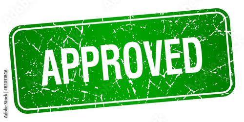 approved green square stamp