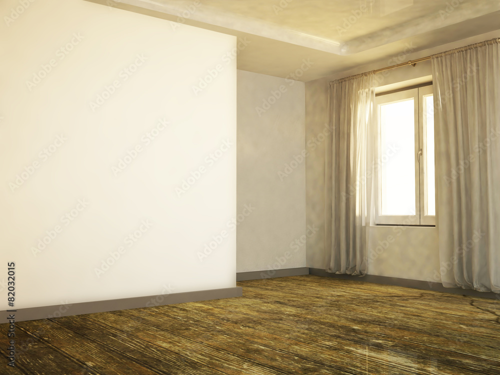 Obraz premium empty room with an old floor