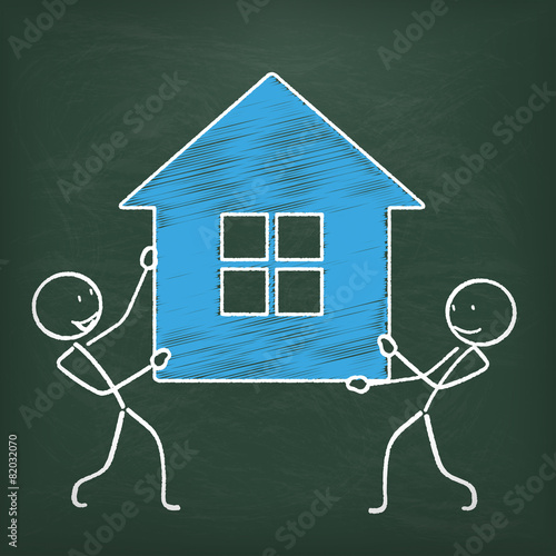 Blackboard 2 Stickmen House