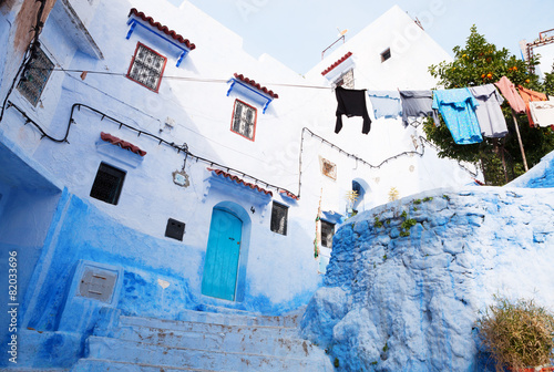 Typical old house in medina, Chefchaouen, Morocco © Antonel