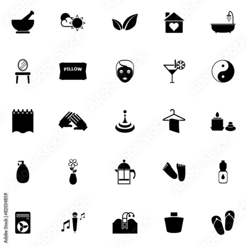 Massage icons on white background
