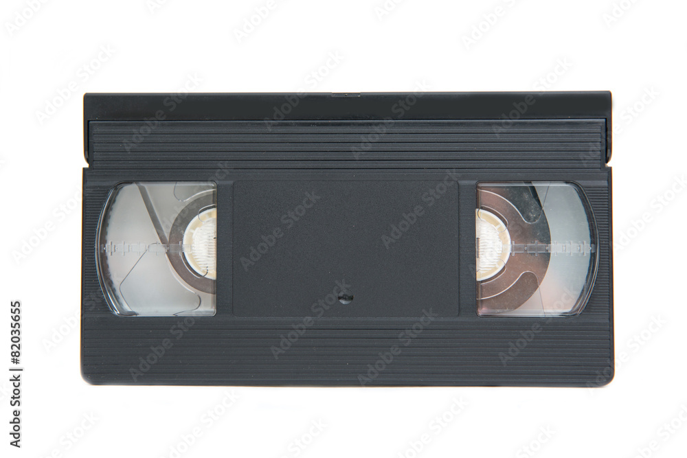old classic videotape on white background