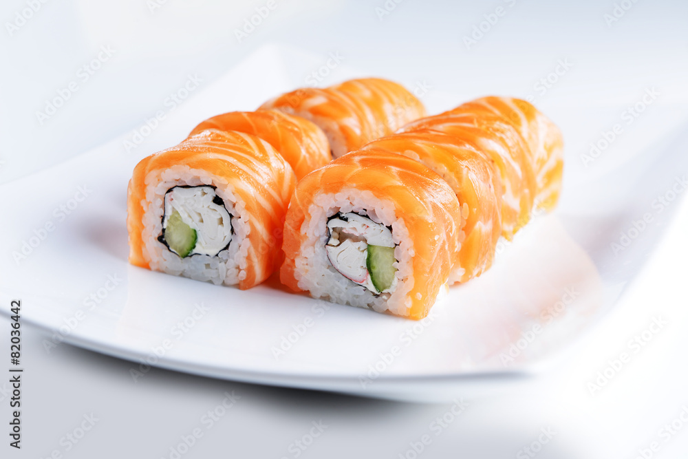 sushi with salmon sushi with salmon