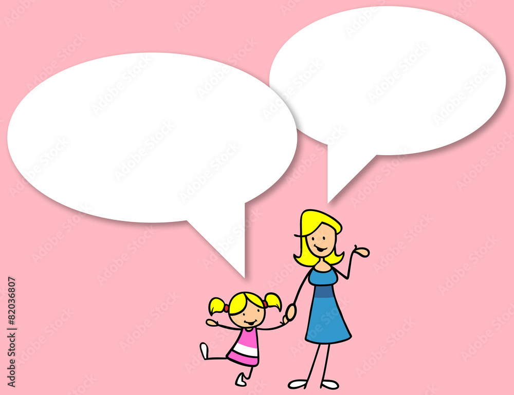Mutter und Tochter reden miteinander Mutter und Tochter reden miteinander