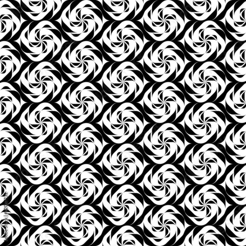 Black and white geometric seamless pattern twist stylish.