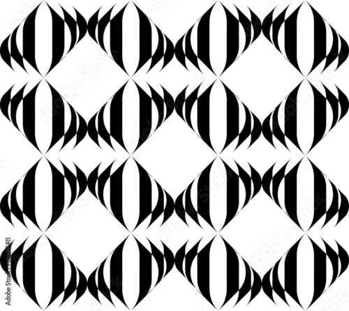 Black and white geometric seamless pattern with stripe.