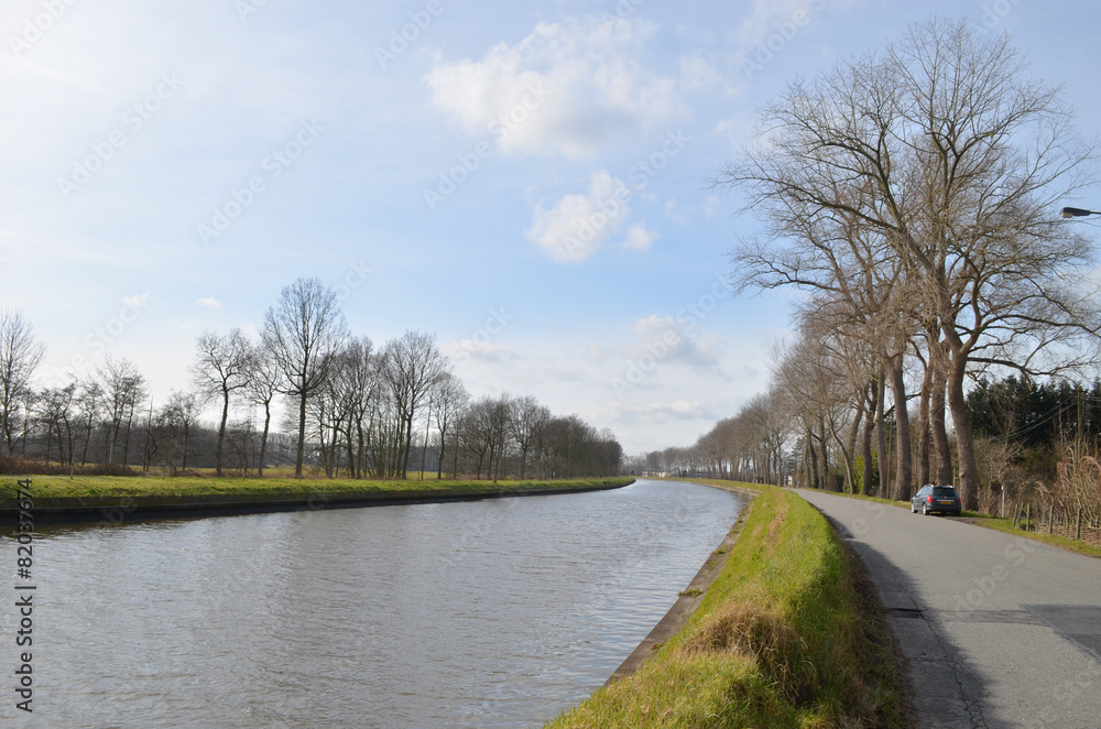 river in countryside, Belgium