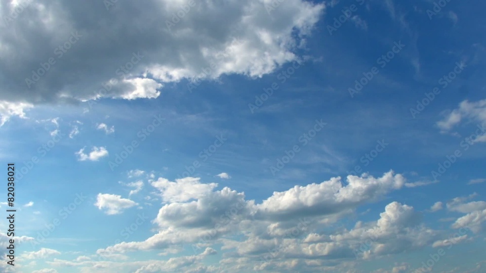Sky with clouds. Timelapse