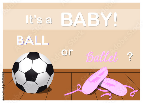 baby shower card, wonder if it's a little boy or a girl