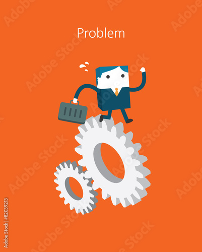 Flat Business character Series. problem concept