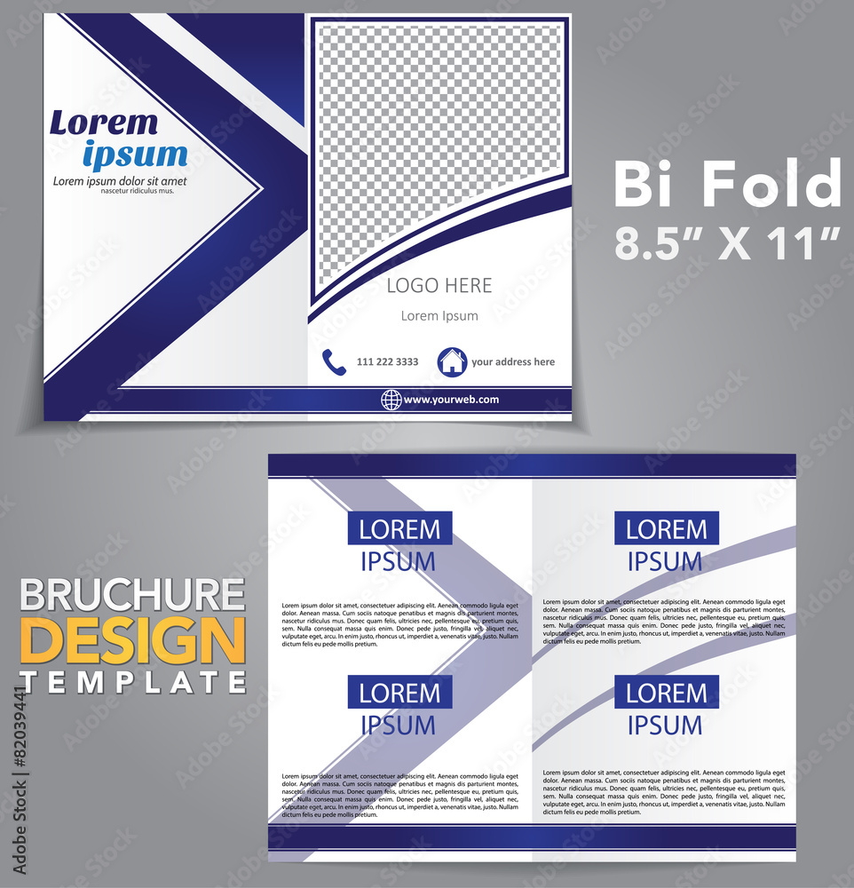 Bi Fold Brochure Vector Design