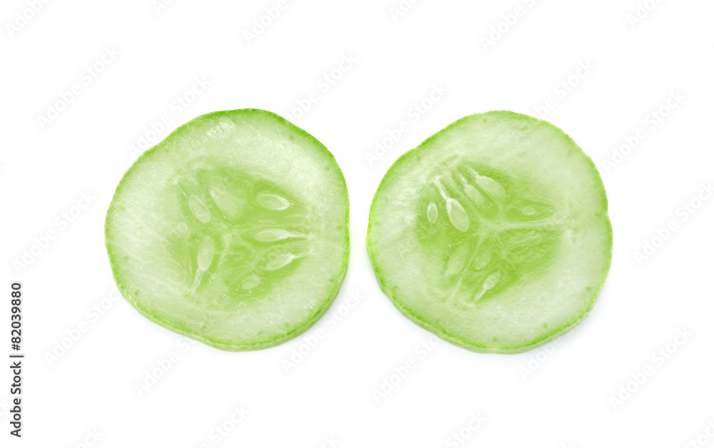 Fototapeta premium fresh cucumbers isolated on white background