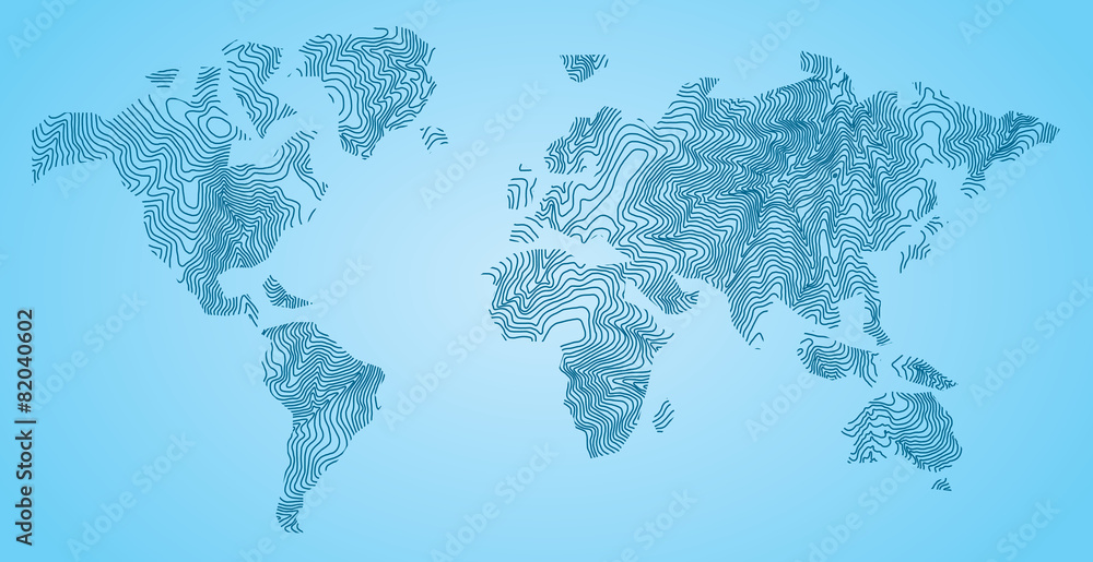 Obraz premium World Map Concept Topolines