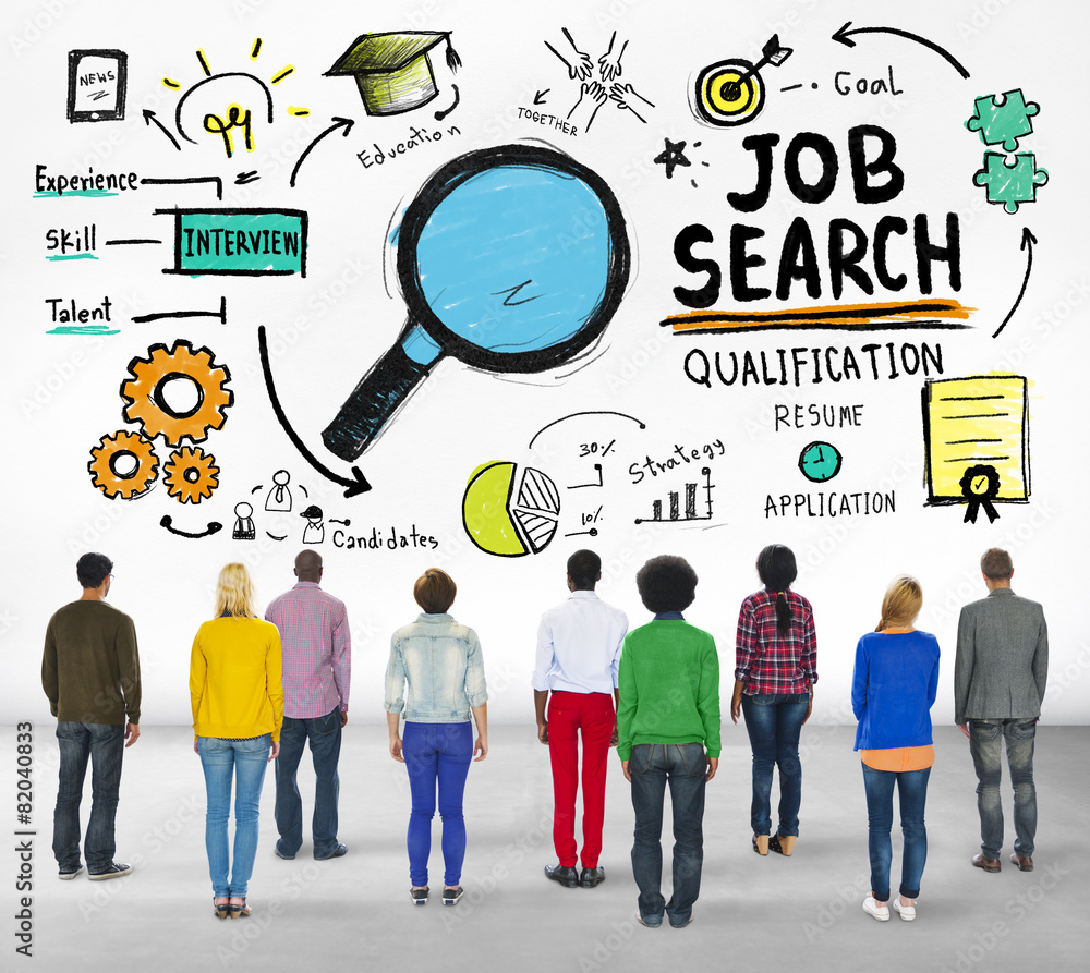 Ethnicity Business People Searching Job Search Concept Ethnicity Business People Searching Job Search Concept
